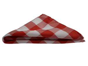 Serviette de table 17'' x 17'' à carreaux (paquet de 10)