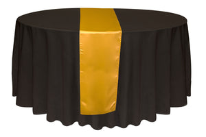 Chemin de table satiné 12'' x 108'' (31 cm x 274 cm)