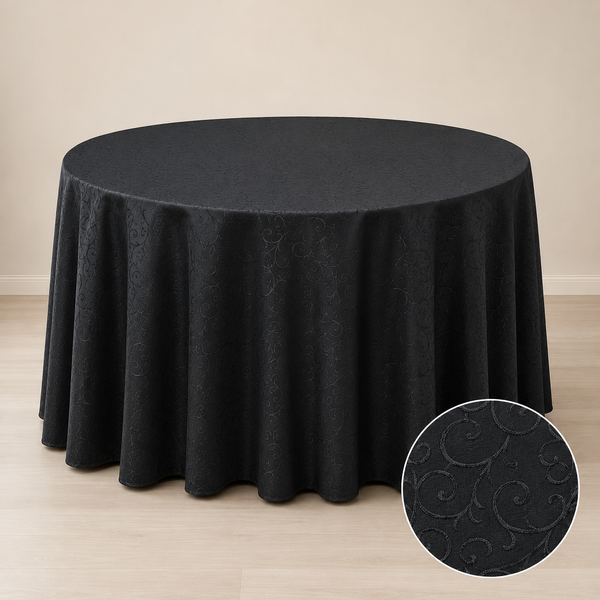 Nappe ronde 120'' motif Jacquard (305 cm)