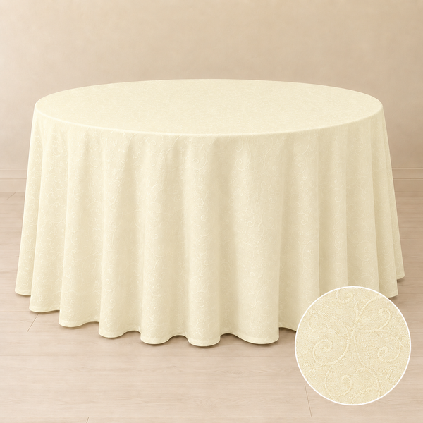 Nappe ronde 120'' motif Jacquard (305 cm)