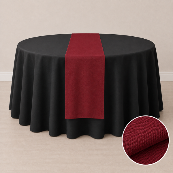 Chemin de table en tissu régulier 12'' x 108'' (31 cm x 274 cm)