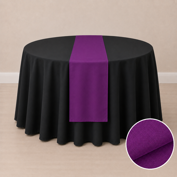 Chemin de table en tissu régulier 12'' x 108'' (31 cm x 274 cm)