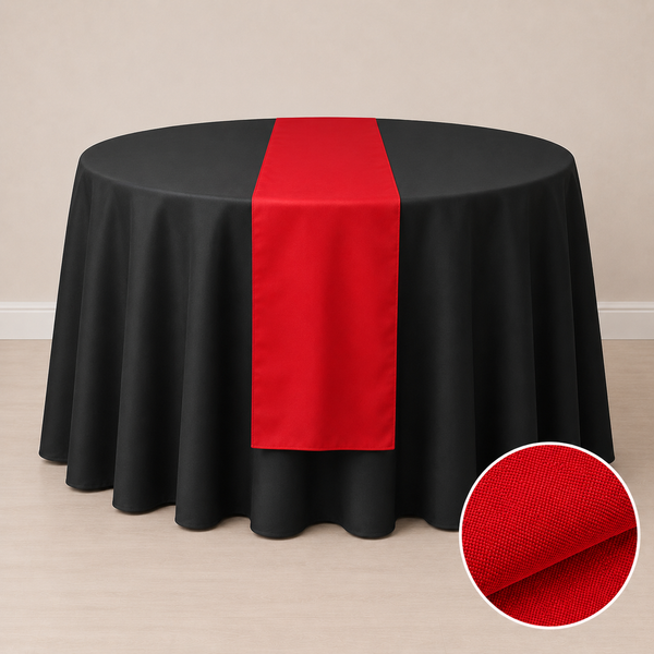 Chemin de table en tissu régulier 12'' x 108'' (31 cm x 274 cm)