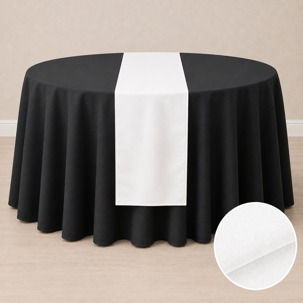 Chemin de table en tissu régulier 12'' x 108'' (31 cm x 274 cm)