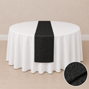 Chemin de table motif Jacquard 12'' x 108'' (31 cm x 274 cm)