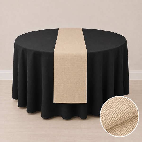 Chemin de table en jute 12'' x 108'' (31 cm x 274 cm)