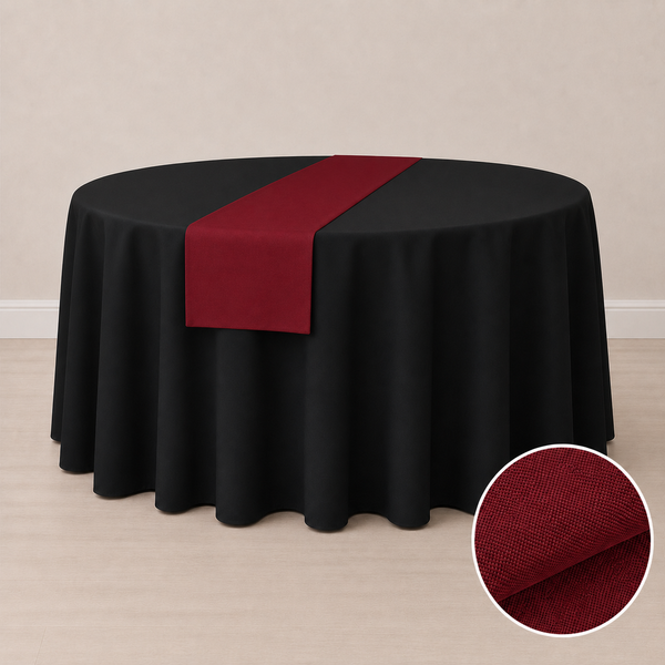 Chemin de table en tissu régulier 12'' x 84'' (31 cm x 213 cm)