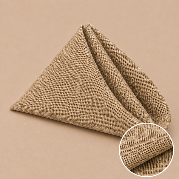 Serviette de table en jute 18'' x 18'' (paquet de 12)