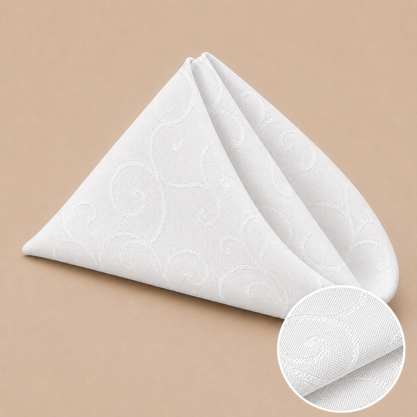 Serviette de table 20'' x 20'' jacquard (paquet de 10)