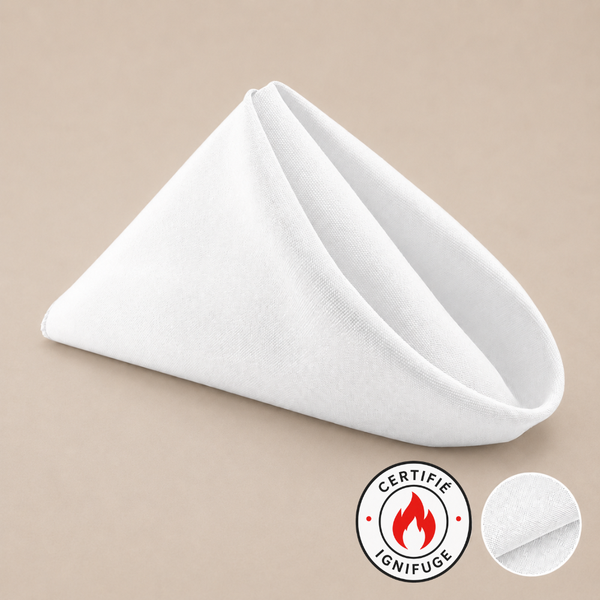 Serviette de table ignifuge 20'' x 20'' (paquet de 12)