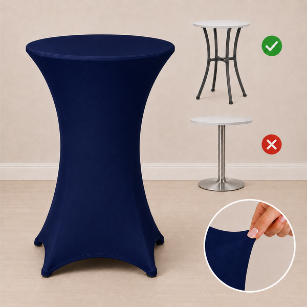 Nappe spandex  31.5'' x 43.5'' pour table cocktail