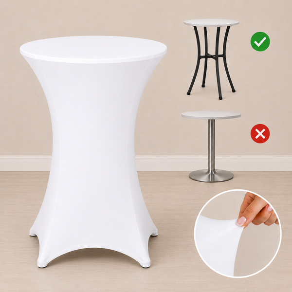 Nappe spandex  31.5'' x 43.5'' pour table cocktail
