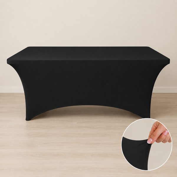Nappe 6' spandex pour tables étroites