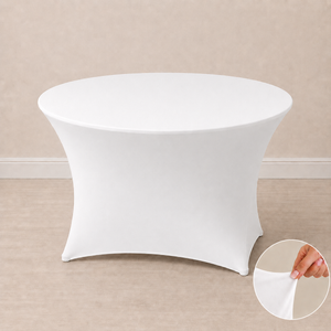 Nappe spandex pour table ronde de 6'