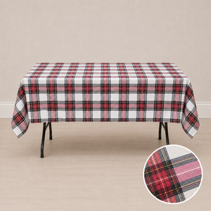 Nappe 58'' x 94'' à motif tartan (147 cm x 239 cm)