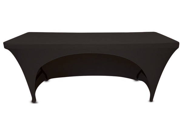 Nappe 6' spandex pour tables étroites avec ouverture arrière