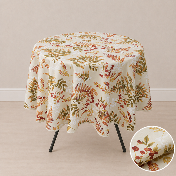 Nappe ronde 70’’ avec motifs Folha (178 cm)