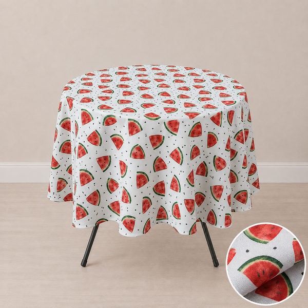 Nappe ronde 70’’ avec motifs melons (178 cm)