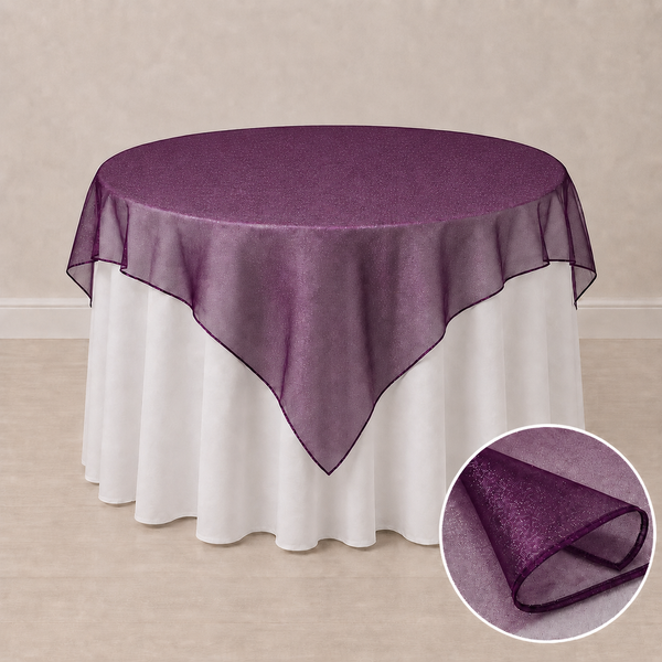 Nappe organza 72'' x 72'' (183 cm x 183 cm)