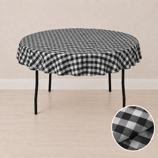 Nappe ronde à carreaux 80'' (203 cm)