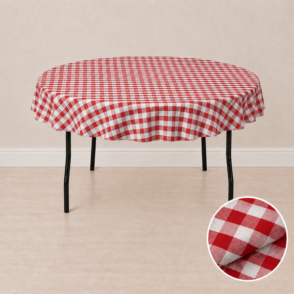 Nappe ronde à carreaux 80'' (203 cm)