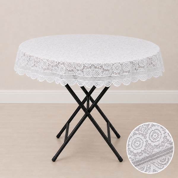 Nappe ronde 80'' en dentelle (203 cm)