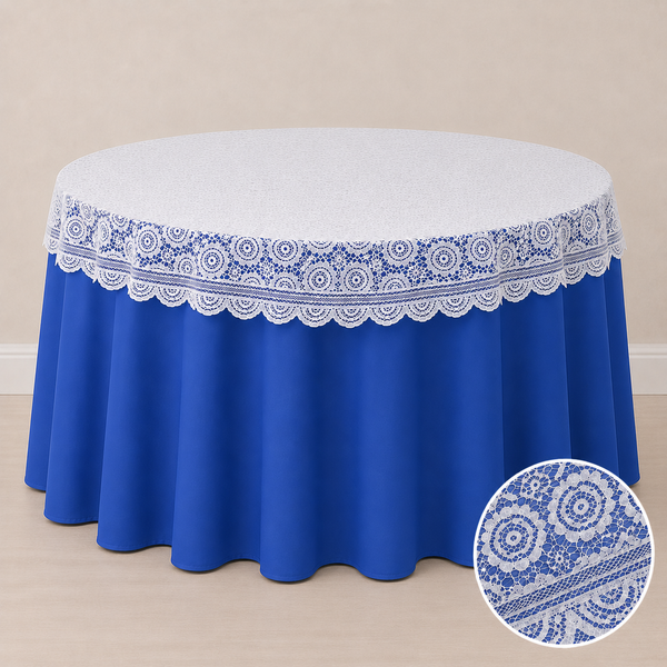 Nappe ronde 80'' en dentelle (203 cm)