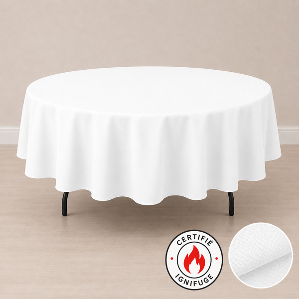 Nappe ronde ignifuge 90'' (229 cm)