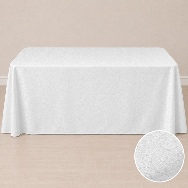 Nappe 90'' x 132'' motif Jacquard (229 cm x 335 cm)