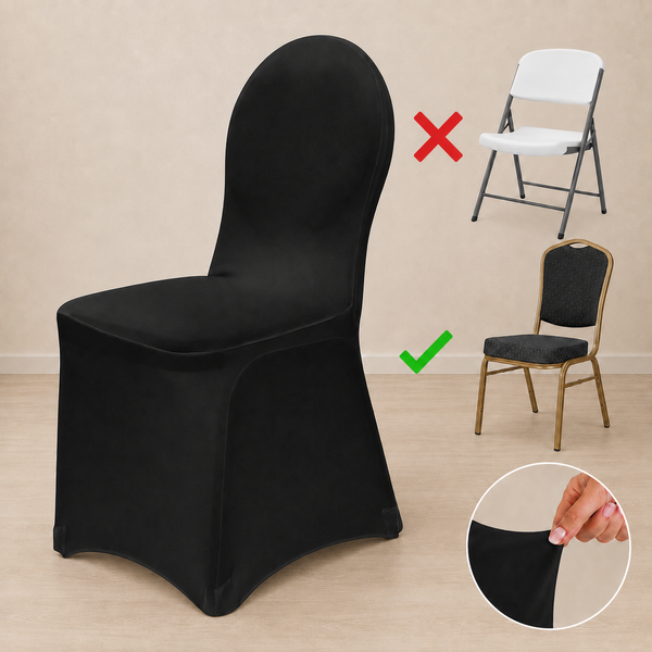 Housse spandex pour chaise à banquet