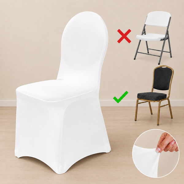 Housse spandex pour chaise à banquet