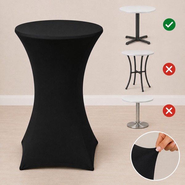 Nappe spandex 30'' x 42'' pour table cocktail