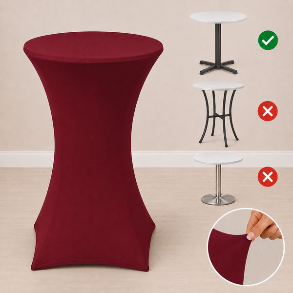 Nappe spandex 24'' x 42'' pour table cocktail