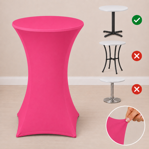 Nappe spandex 30'' x 42'' pour table cocktail