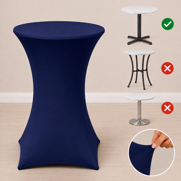 Nappe spandex 30'' x 42'' pour table cocktail