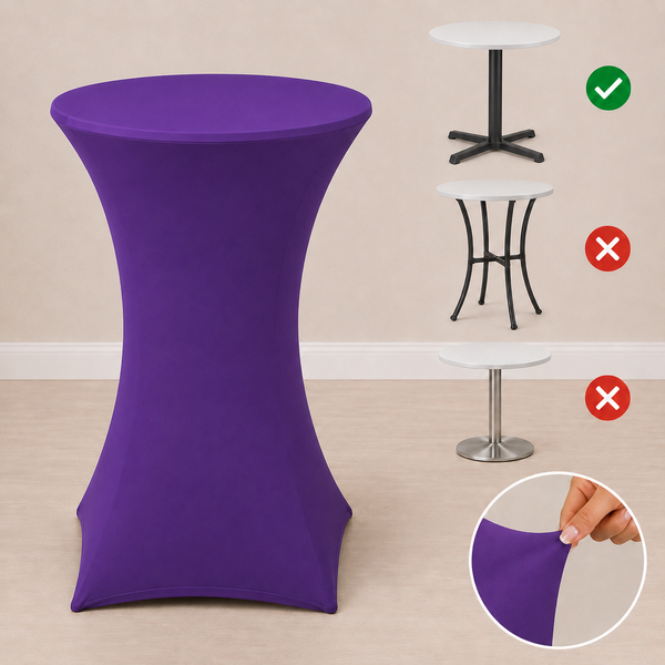 Nappe spandex 30'' x 42'' pour table cocktail