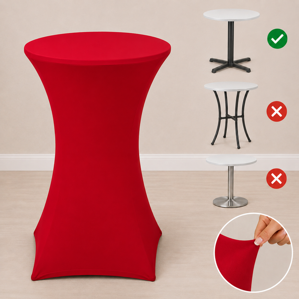 Nappe spandex 24'' x 42'' pour table cocktail