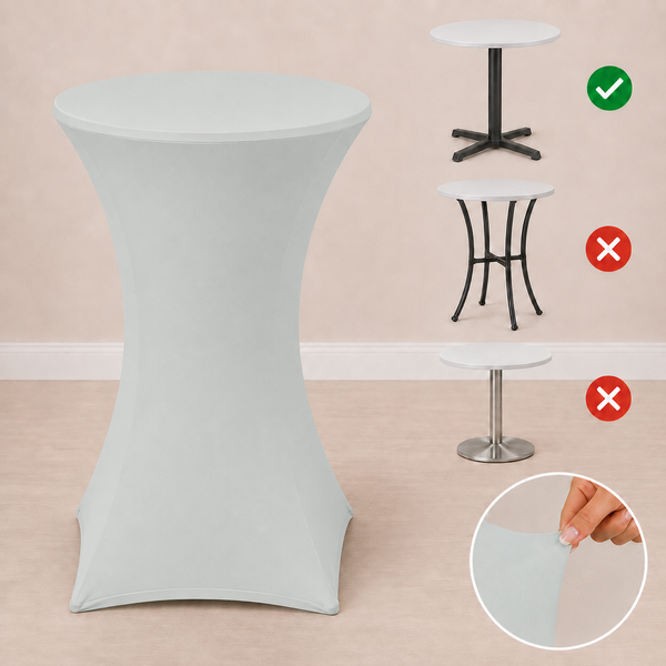 Nappe spandex 30'' x 42'' pour table cocktail
