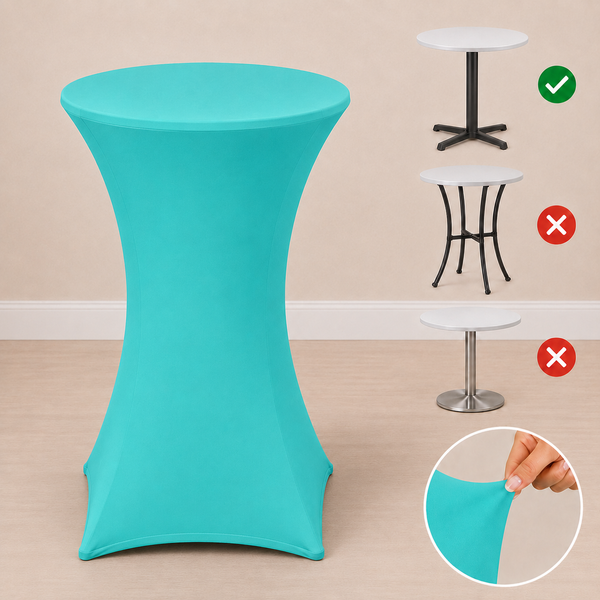 Nappe spandex 24'' x 42'' pour table cocktail