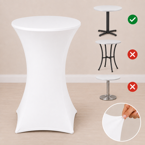 Nappe spandex 24'' x 42'' pour table cocktail