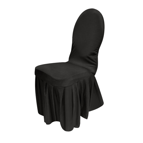 Housse spandex avec jupette pour chaise à banquet