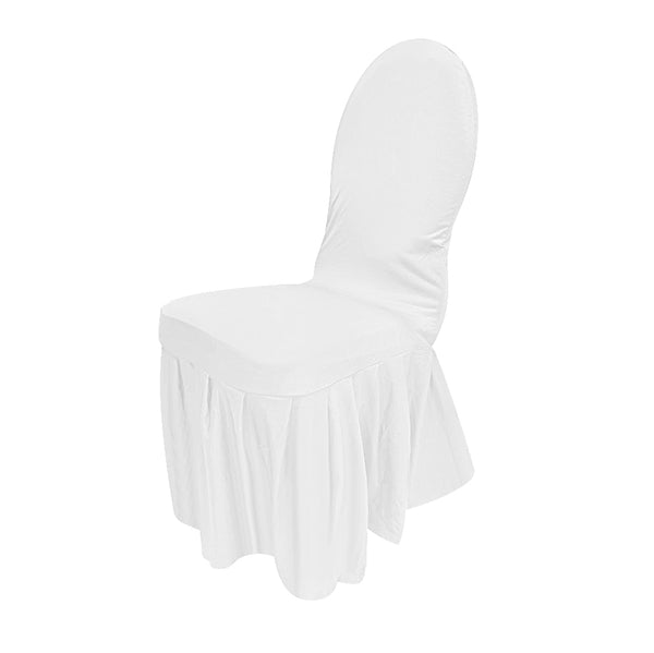Housse spandex avec jupette pour chaise à banquet