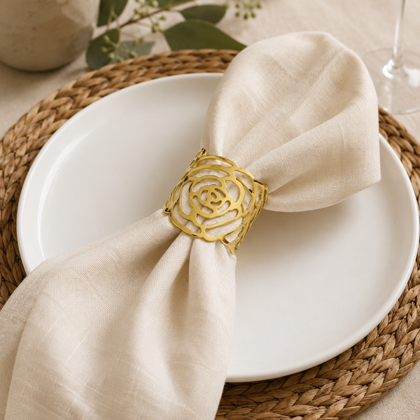 Anneau métallique pour serviette de table, style 1 (paquet de 10)