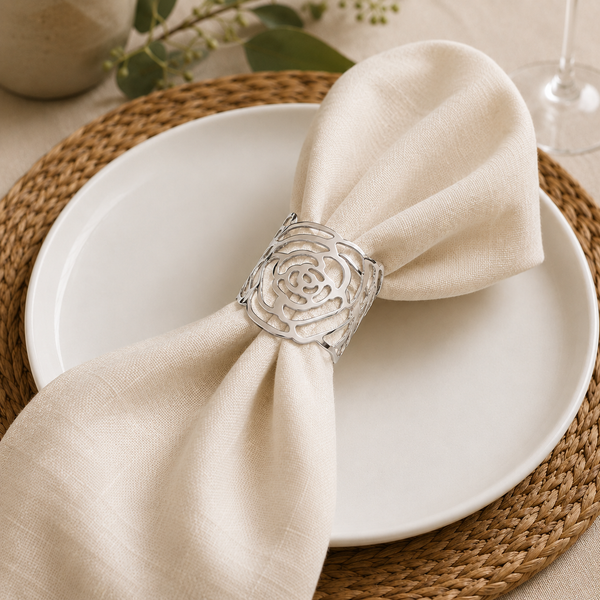 Anneau métallique pour serviette de table, style 1 (paquet de 10)