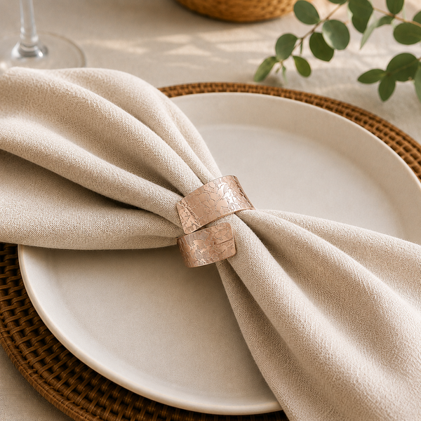 Anneau métallique pour serviette de table, style 2 (paquet de 10)