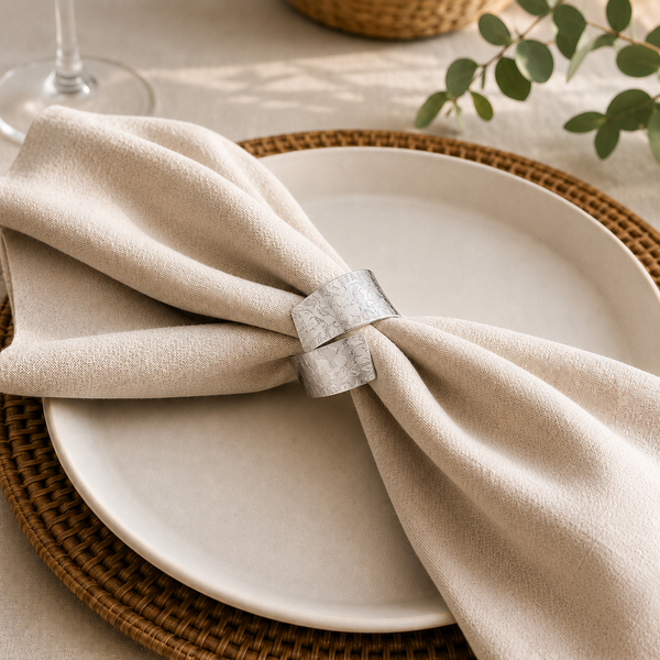 Anneau métallique pour serviette de table, style 2 (paquet de 10)
