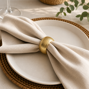 Anneau métallique pour serviette de table, style 3 (paquet de 10)