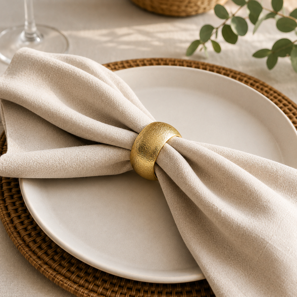 Anneau métallique pour serviette de table, style 3 (paquet de 10)