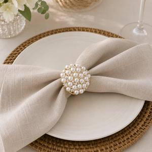 Anneau métallique pour serviette de table, style 5 (paquet de 12)