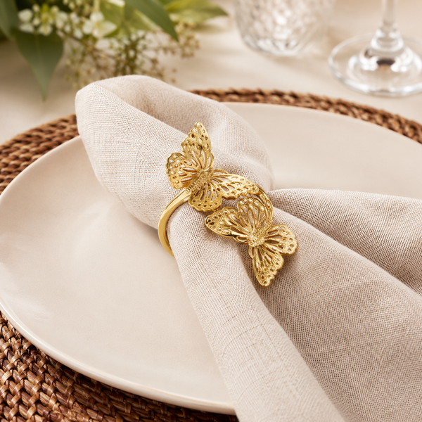 Anneau métallique pour serviette de table, style 6 (paquet de 12)